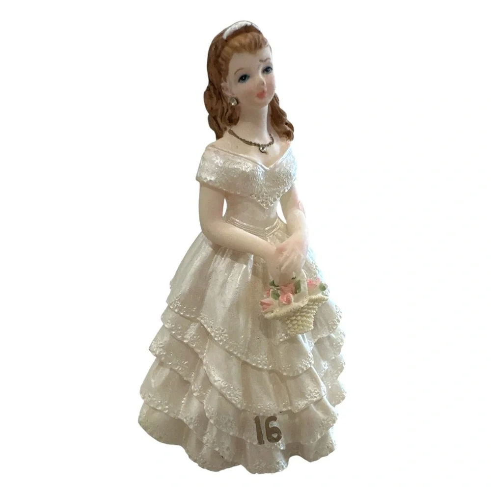 Sweet 16 Keepsake Gift or Cake Topper-Ceramic - Resin Figurines-Girl